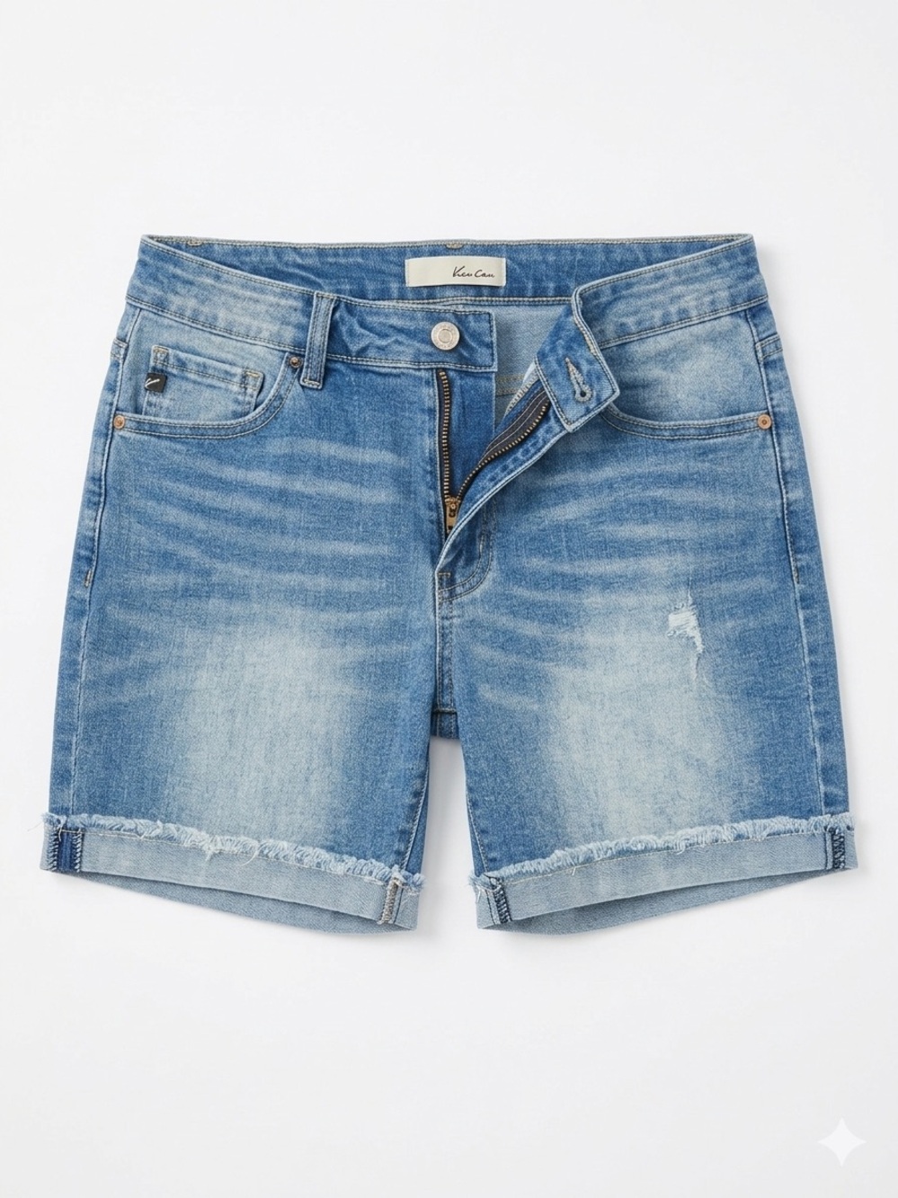 KanCan Light Blue Distressed Denim Jean Shorts